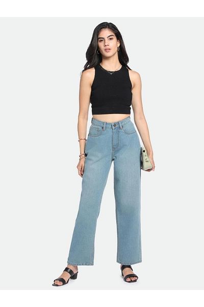 Dennis Lingo By Styli Mid Wash Straight Leg Jeans