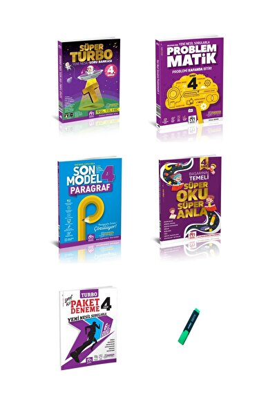Model Eğitim Yayınları 4. Sınıf Süper Turbo Problemmatik Son Model Paragraf Süper Oku Anla ve Paket Deneme 5li Set