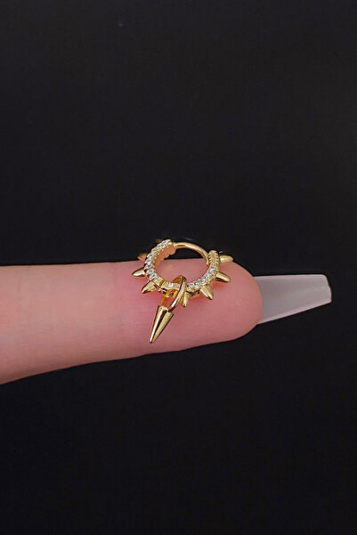 Blisse Piercing Kadın Spayk Model Tragus Helix Kıkırdak Sallantılı Çelik Halk...