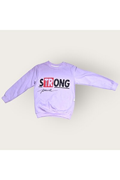 Mnk Baby&Kids Λιλά Φούτερ για κορίτσια - MNK0625 Δυνατό μοτίβο