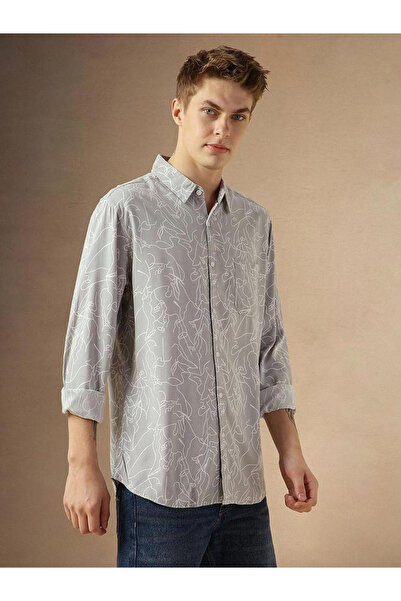 Dennis Lingo By Styli Abstract Print Long Sleeve Casual Shirt