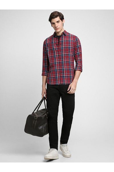 Dennis Lingo By Styli Checked Long Sleeves Casual Shirt
