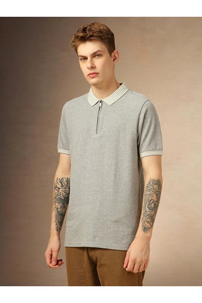 Dennis Lingo By Styli Solid Regular Fit Polo T-Shirt