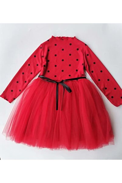 Mnk Baby&Kids Girl Red Polka Dot Tutu Casual Dress - Mnk0416