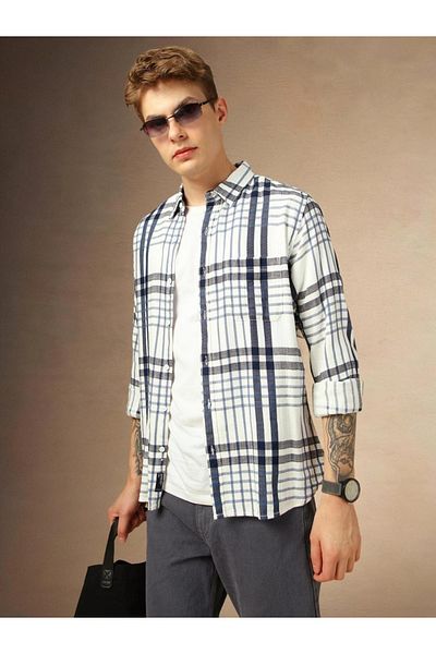 Dennis Lingo By Styli Checked Button-Down Casual Shirt