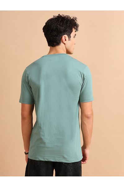 Bushirt By Styli Solid Short Sleeve Regular Fit T-Shirt