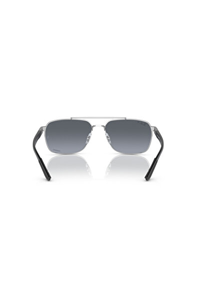 Ray-Ban Ray Ban Man Rectangle Sunglasses- Rb 3701 - Lense Size:59mm - Silver