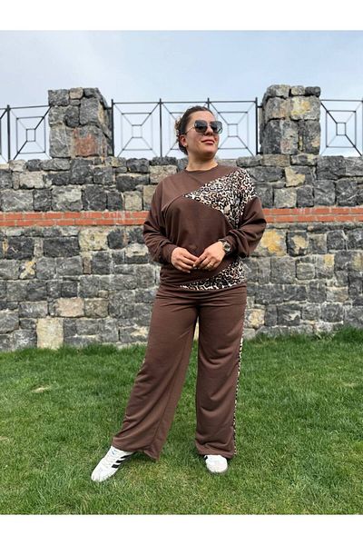 garajmood Μαύρο ασύμμετρο Leopard Λεπτομερές Σετ Μεγάλου Μεγέθους Κάτω-Κορυφή