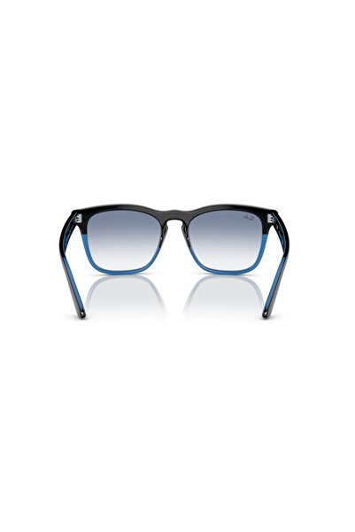 Ray-Ban Ray Ban Unisex Square Steve Sunglasses- Rb 4487 - Lense Size:54mm - Black On Transparent Blue