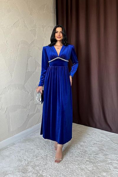 Deridün Yıldız Shoes Saks Underbust Rhinestone Dress