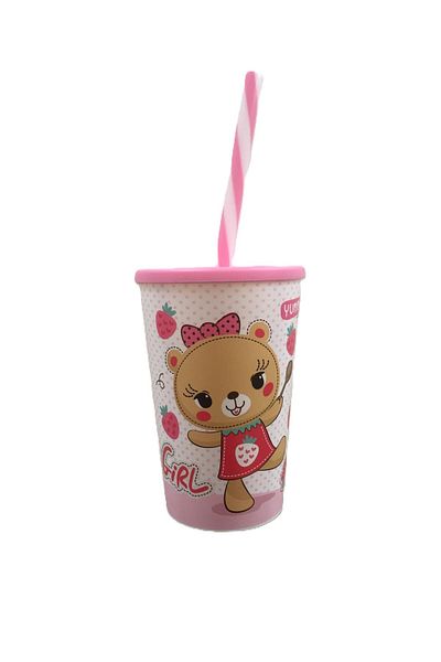 Herevin 340 Cc Patterned Glass with Straw-Girl