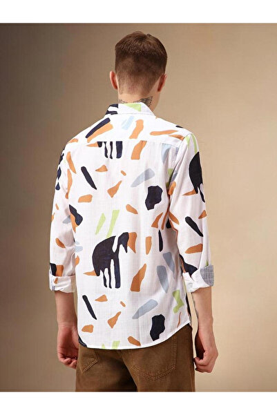 Dennis Lingo By Styli Abstract Printed Regular Fit Casual Shirt