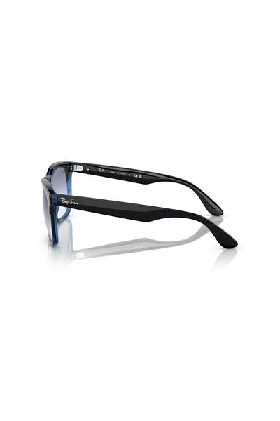 Ray-Ban Ray Ban Unisex Square Steve Sunglasses- Rb 4487 - Lense Size:54mm - Black On Transparent Blue