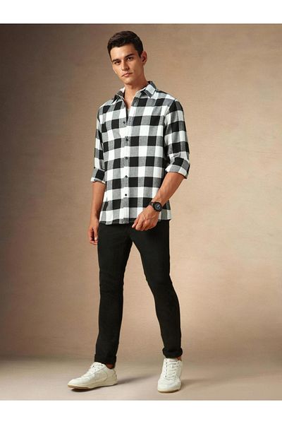 Dennis Lingo By Styli Checked Long Sleeves Flannel Casual Shirt