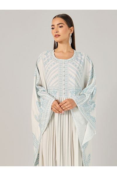 Take Two By Styli White Maxi Kaftan Dress