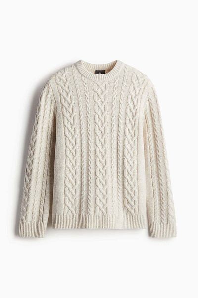 H&M Regular Fit Cable-knit jumper