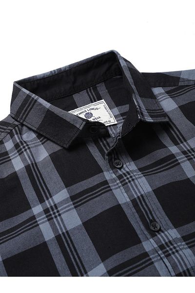 Dennis Lingo By Styli Checked Long Sleeves Casual Shirt