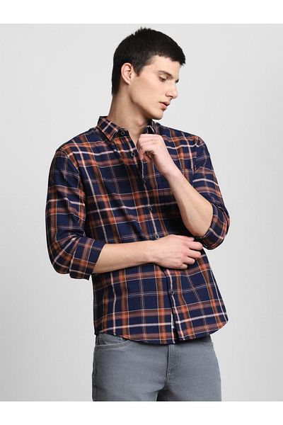 Dennis Lingo By Styli Checked Long Sleeves Casual Shirt