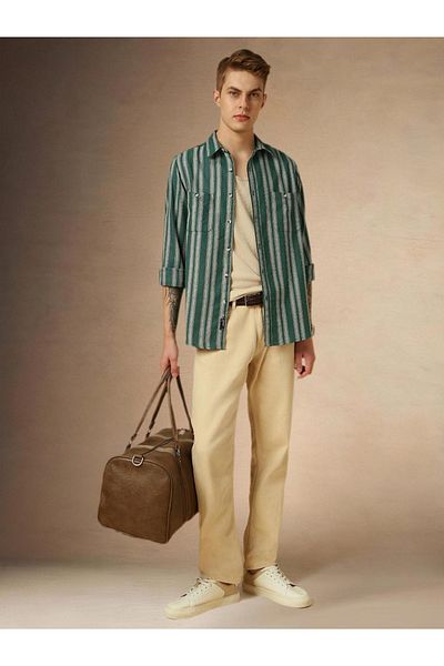 Dennis Lingo By Styli Striped Relaxed Fit Casual Shirt