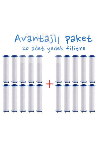 YMV (20 ADET) DUŞ BAŞLIĞI FİLTRESİ YENİ NESİL KİREÇ ÖNELYİCİ PAS TORTU KLOR E...