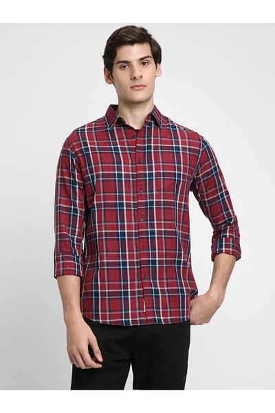 Dennis Lingo By Styli Checked Long Sleeves Casual Shirt