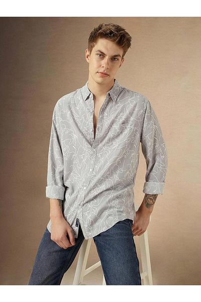 Dennis Lingo By Styli Abstract Print Long Sleeve Casual Shirt