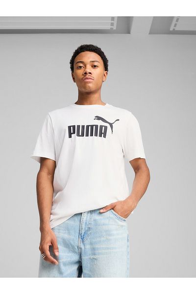 Puma Essential Logo Print Round Neck T-Shirt