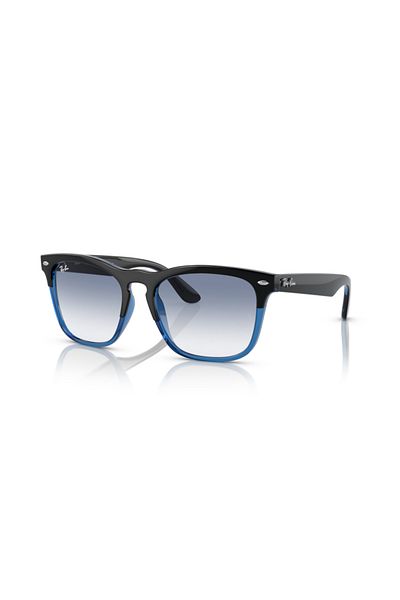 Ray-Ban Ray Ban Unisex Square Steve Sunglasses- Rb 4487 - Lense Size:54mm - Black On Transparent Blue