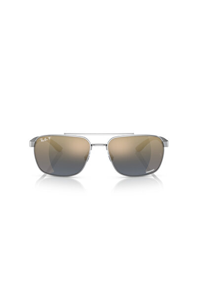 Ray-Ban Ray Ban Man Rectangle Sunglasses- Rb 3701 - Lense Size:59mm - Silver