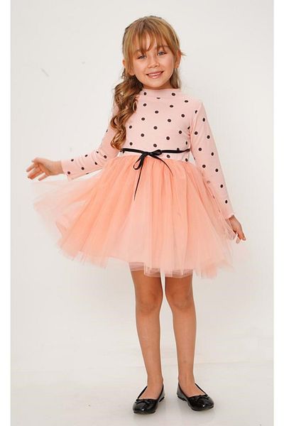Mnk Baby&Kids Polka Dot Girl's Casual Dress - Tutu, Salmon Mnk0416