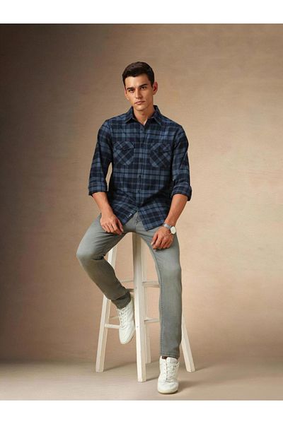 Dennis Lingo By Styli Plaid Flannel Long Sleeves Shirt