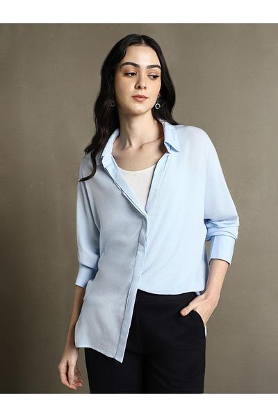 Dennis Lingo By Styli Spread Collar Oversized Casual Shirt