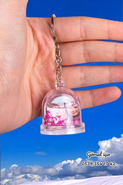 AYHAN Anahtarlık kişiye özel fotoraflı kar küresi