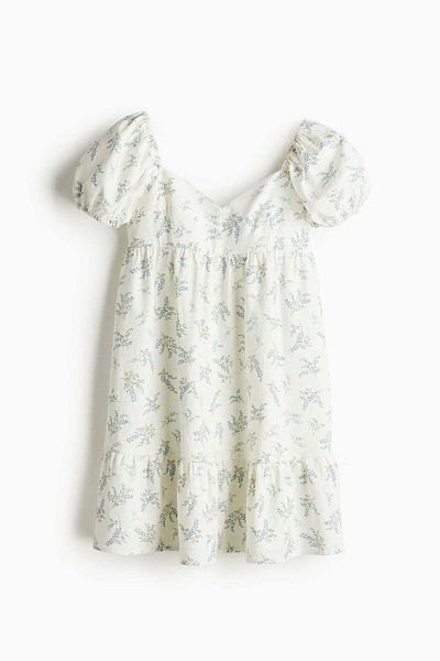 H&M Puff-sleeved Dress