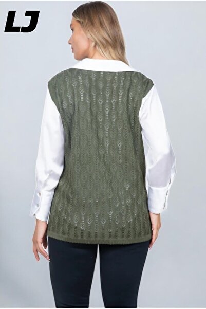 LAJESTE Дамски пуловер с копчета за жени на средна възраст и по-възрастни, тъ...