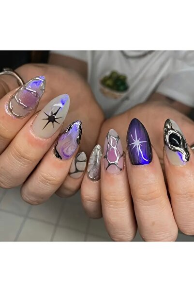 Accessories Vanilla Avenue Mor Tonlar Parlak Cool Tarz Starburst Kendinden Ya...