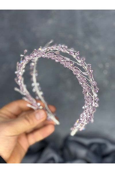 Hayalperest boncuk Sare Model Double Row Bridal Henna Crown Hair Accessory