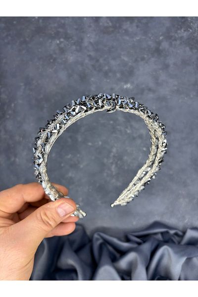 Hayalperest boncuk Double Row Stone Lea Bridal Hair Accessory Bridal Henna Crown