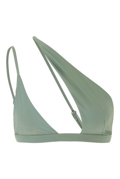 Lea the Label One Shoulder Bikini Top - Green