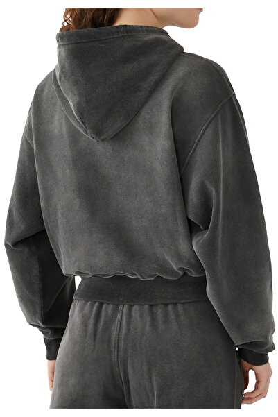 T by Alexander Wang Kristal Detaylı Kısa Kapüşonlu Sweatshirt