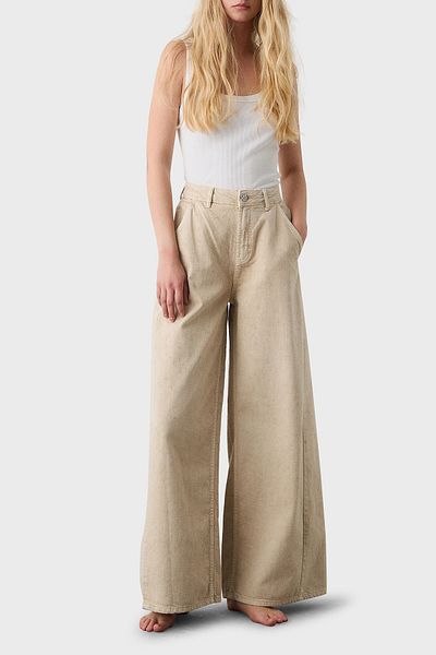 BSB Cotton Wide Leg High Waist Wide Leg Palazzo Pants Pants 053