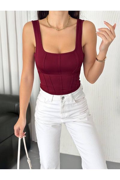 Nura Francy Women Corset Look Trend Crop Bustier with Stretchy Straps