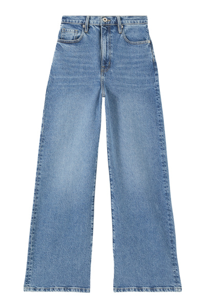 Outland Denim بنطلون جينز واسع الساق بخصر مرتفع