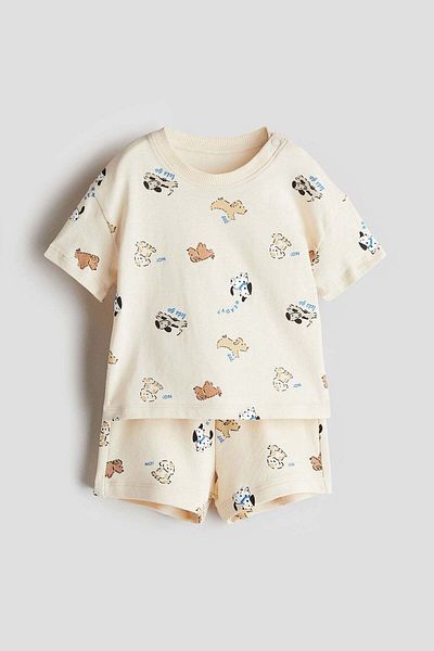H&M طقم قطني مكون من قطعتين
