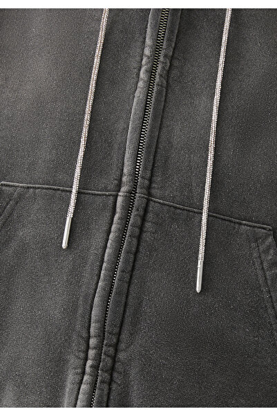 T by Alexander Wang Kristal Detaylı Kısa Kapüşonlu Sweatshirt