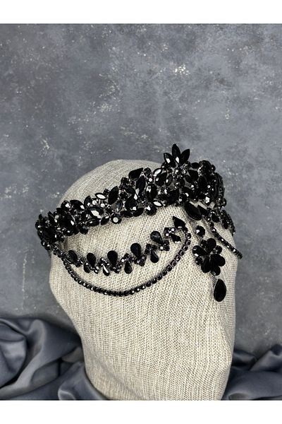 Hayalperest boncuk Dali Fascia Dangle Bridal Henna Crown Hair Accessory