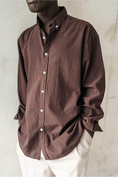 ablukaonline Ανδρικό πουκάμισο casual, ύφασμα relax fit πλήθος