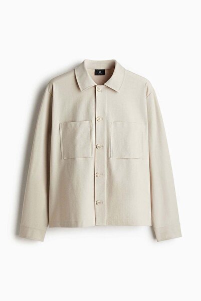 H&M قميص خارجي من قماش تويل بقصّة عادية