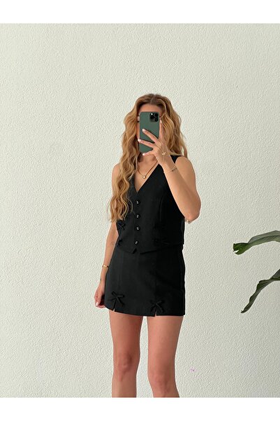 pelish Σορτς Κορδέλα Φούστα Σετ Γιλέκο