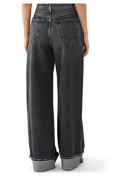 Agolde Yüksek Bel Geniş Paça Pantolon - Koyu Mavi